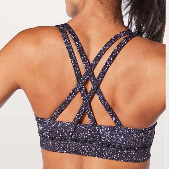 Lululemon Energy Bra sports top bra strappy galaxy Sz-4 - Picture 1 of 13
